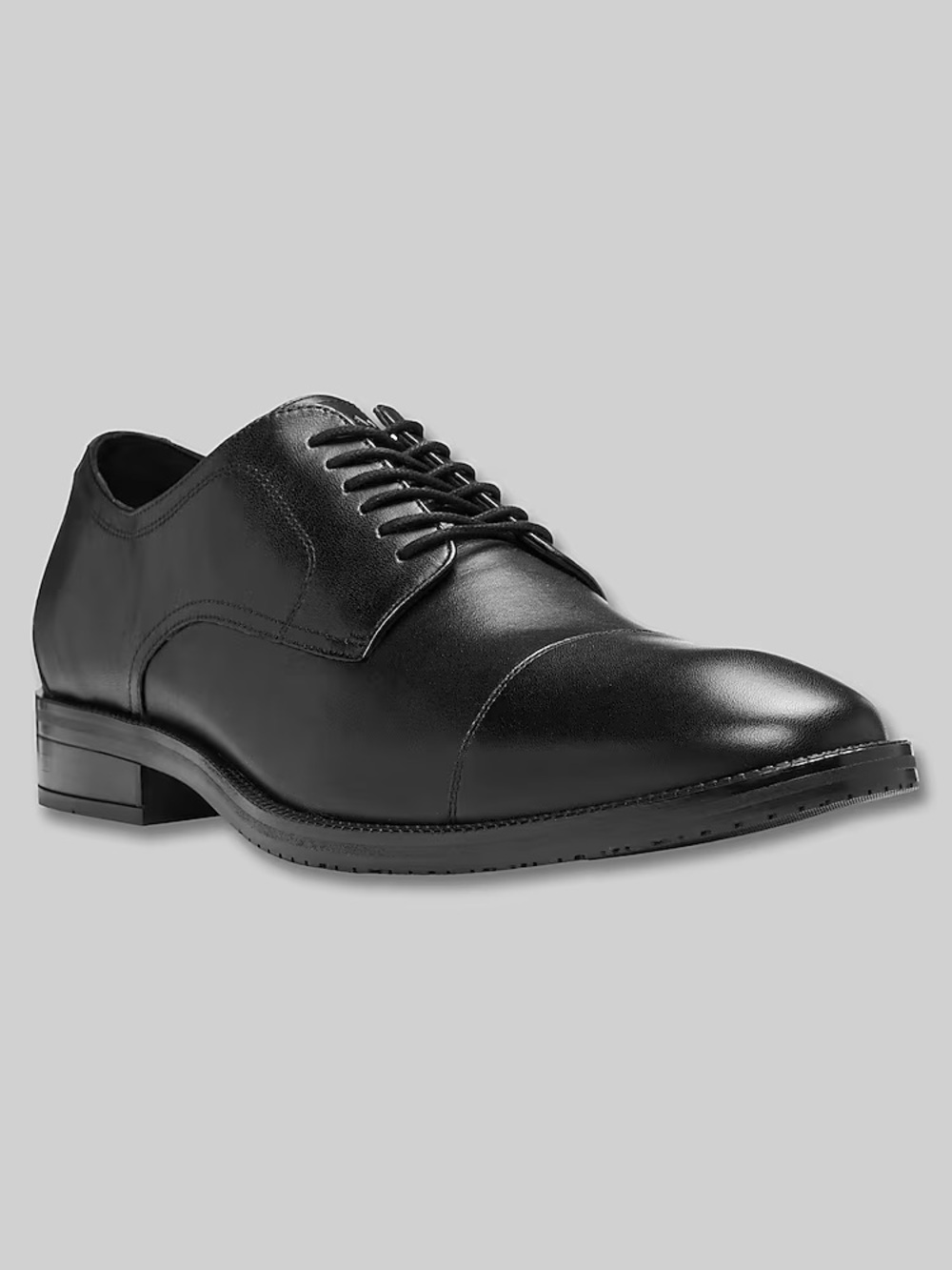 Cole Haan Black Leather Waterproof Cap Toe Oxfords